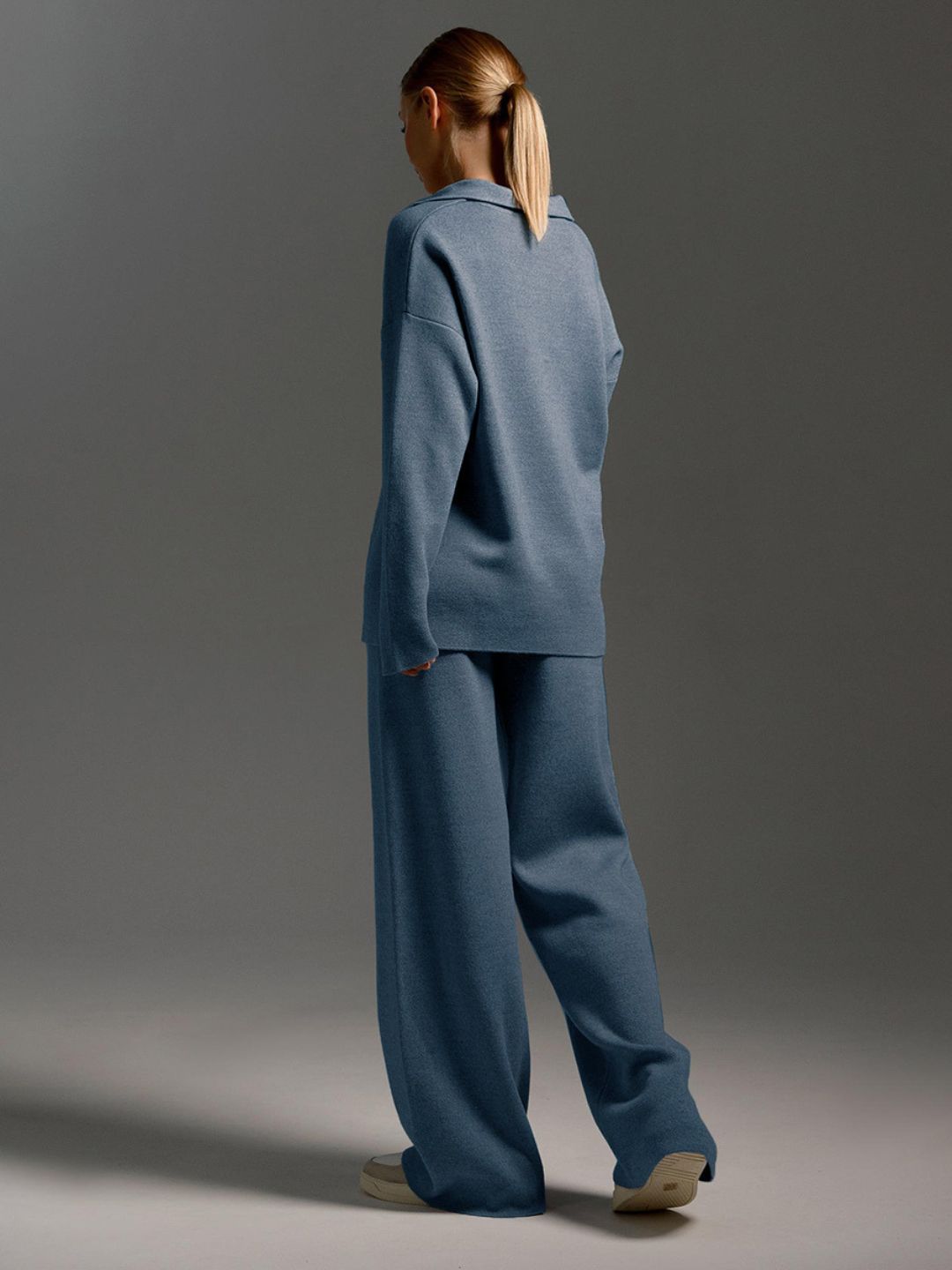 Signature Loft-Knit Open-Collar Lounge Set