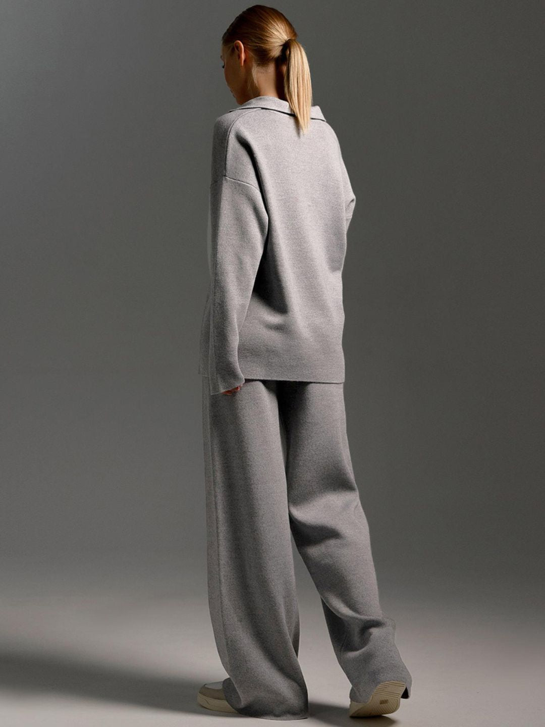 Signature Loft-Knit Open-Collar Lounge Set